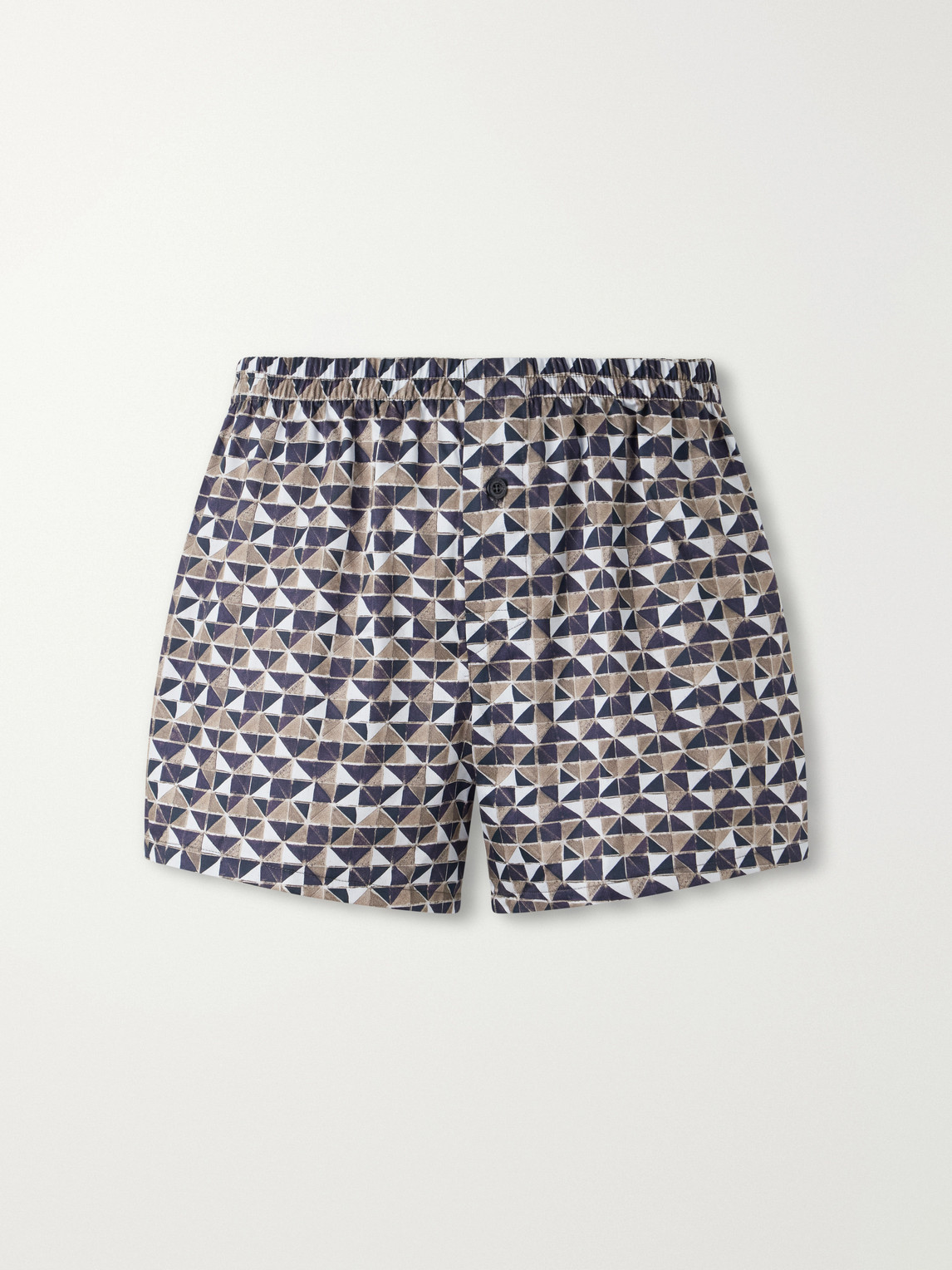 Printed Cotton-Satin Boxer Briefs