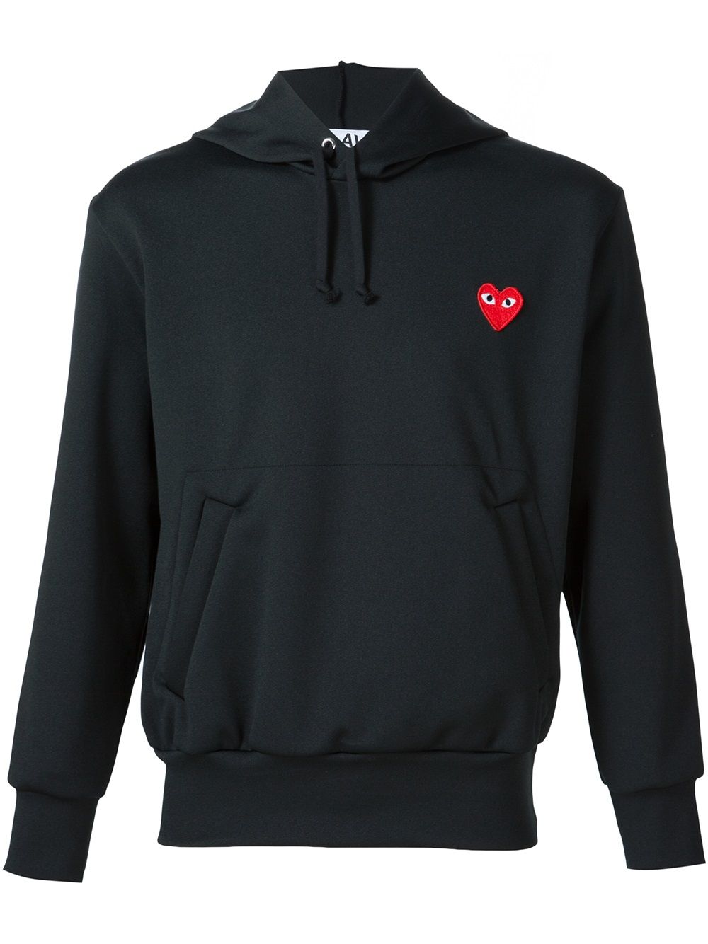 Logo-Embroidered Cotton Hoodie — Black