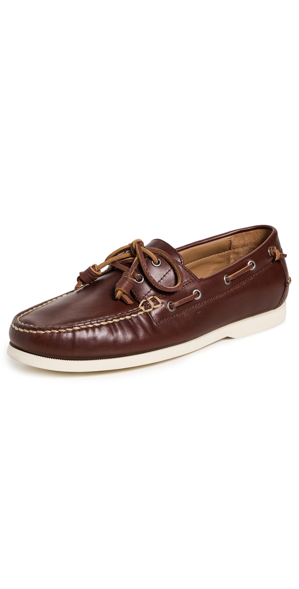 Polo Ralph Lauren Merton Leather Boat Shoes Polo Tan