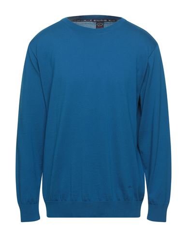 Man Sweater Azure Size XXL Cotton