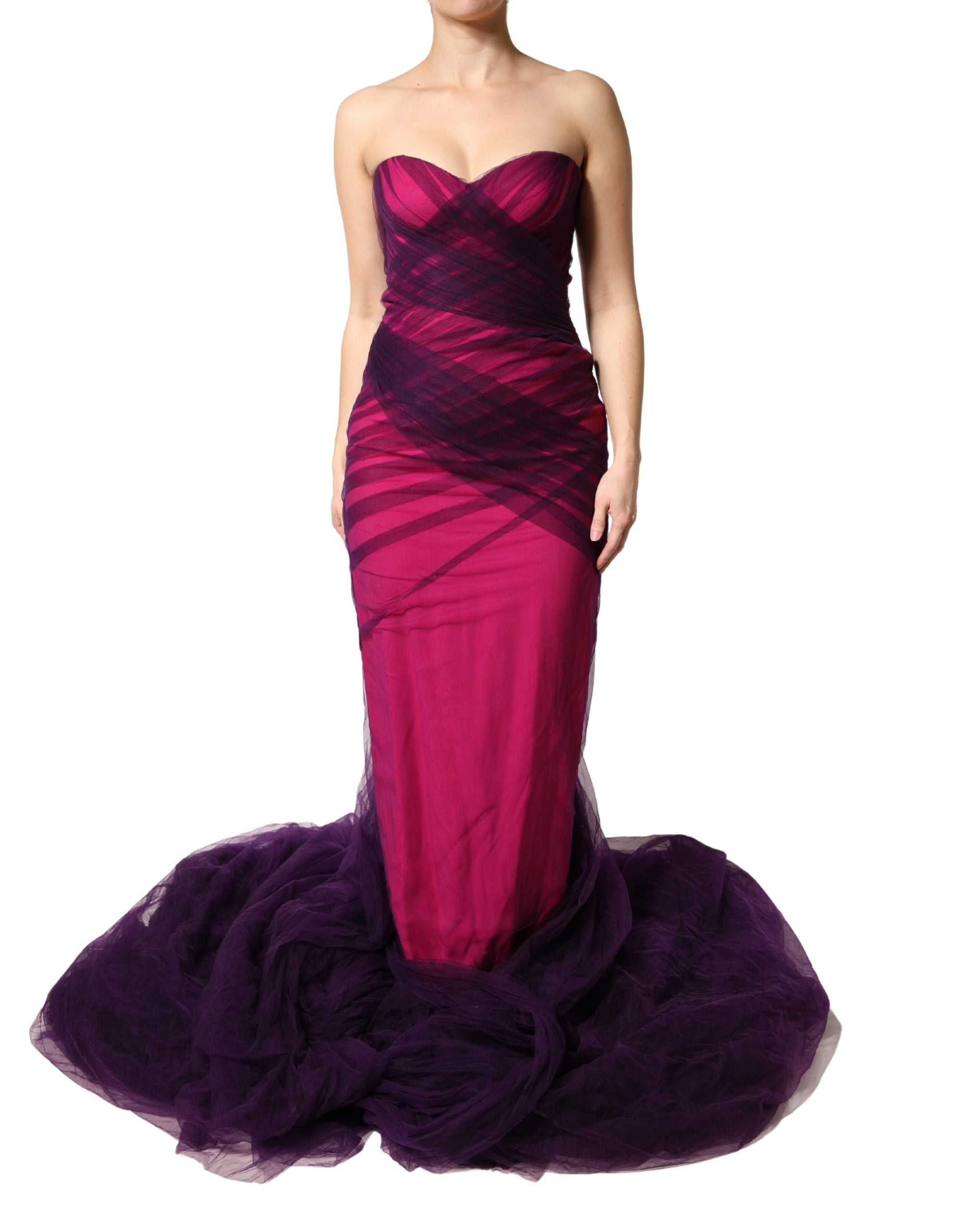Strapless Mermaid Dress — Pink