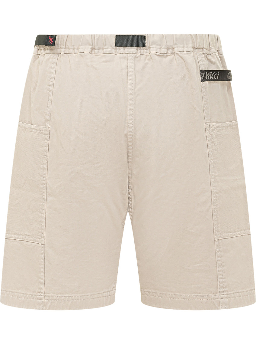 Off White Solid Shorts
