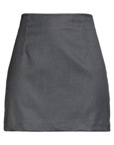 Woman Mini skirt Grey Size XS Polyester, Viscose, Elastane