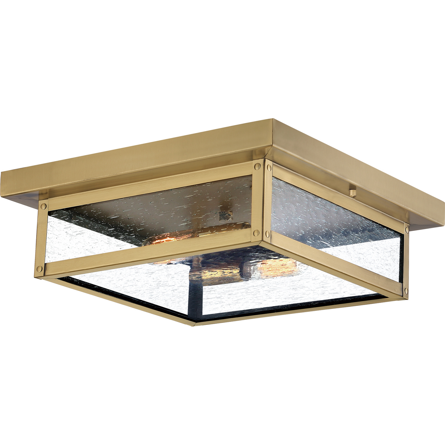 Westover 2-Light Flush Mount in Antique Bra