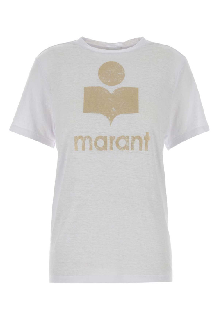 White Logo Round Neck T-Shirt