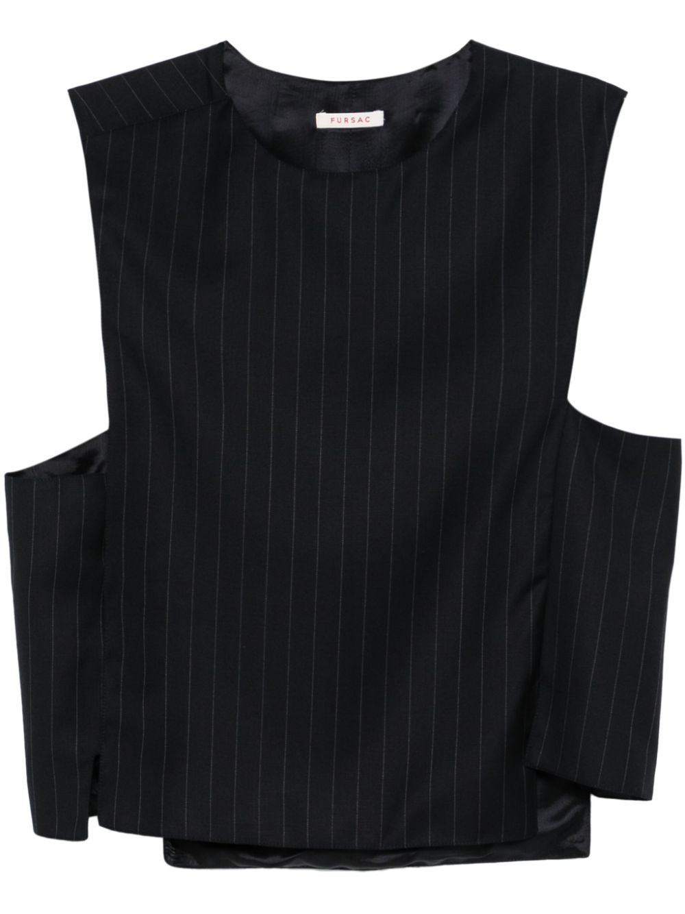Striped wool waistcoat - Blue