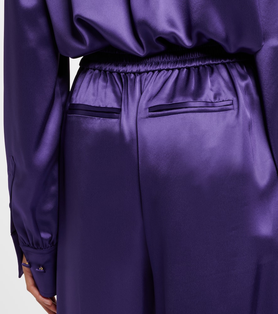 Dijon satin wide-leg pants