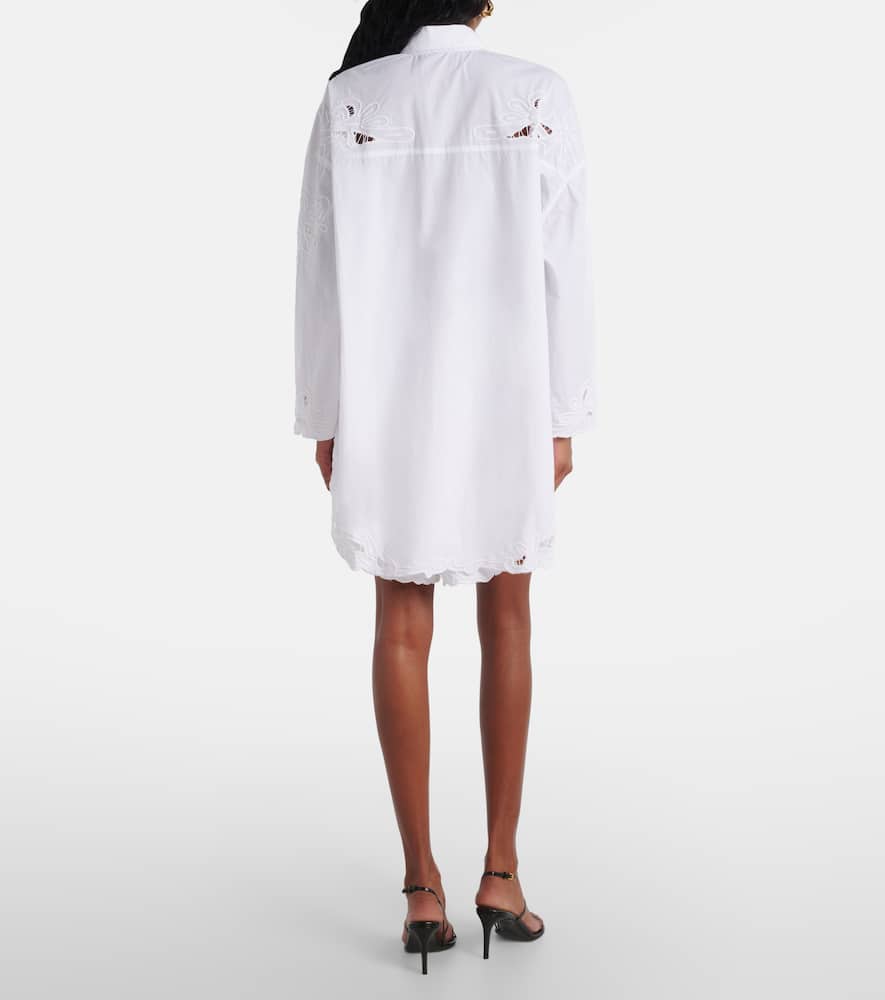 Broderie anglaise cotton poplin shirt