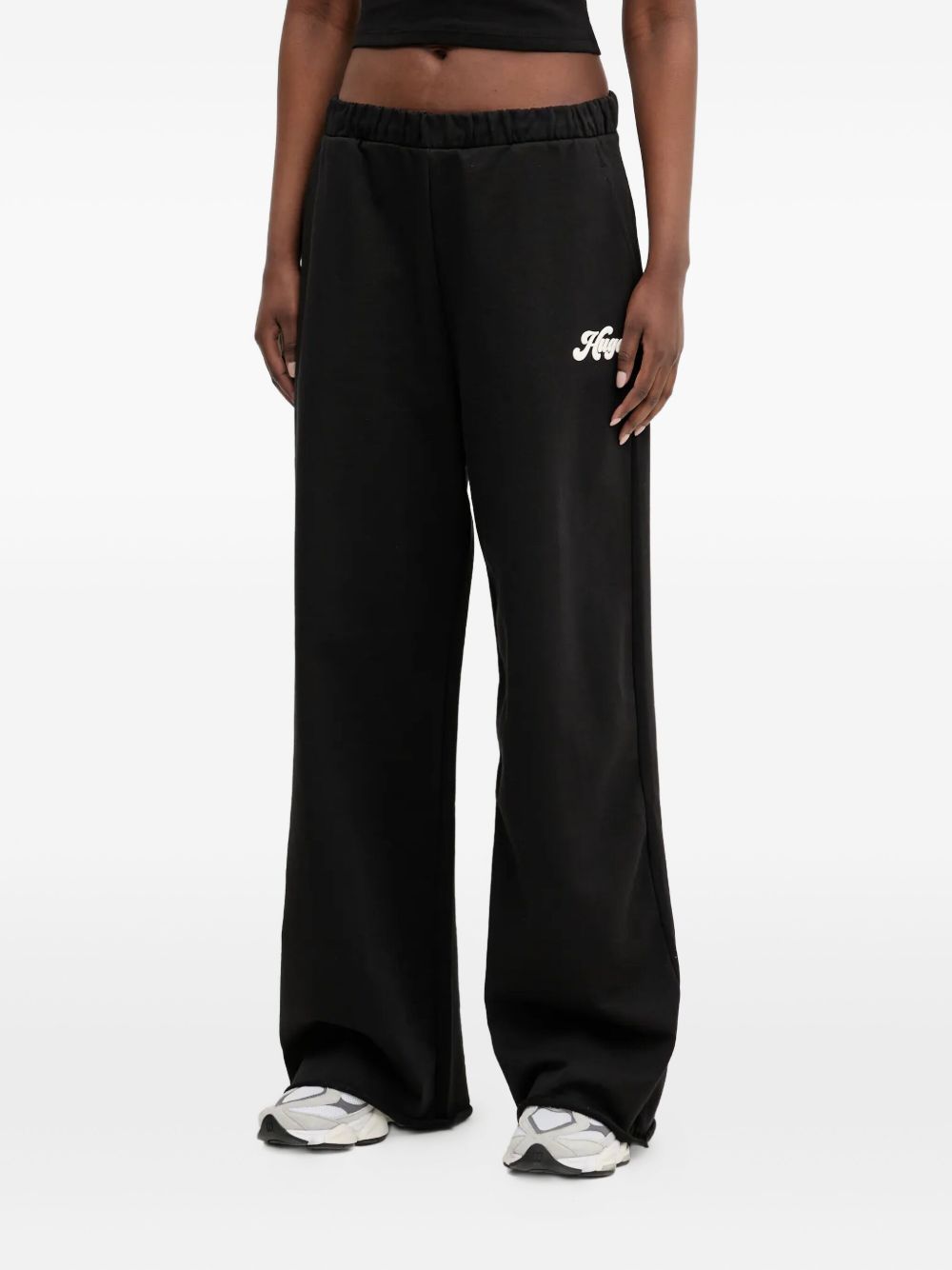 Logo-appliqué track pants - Black