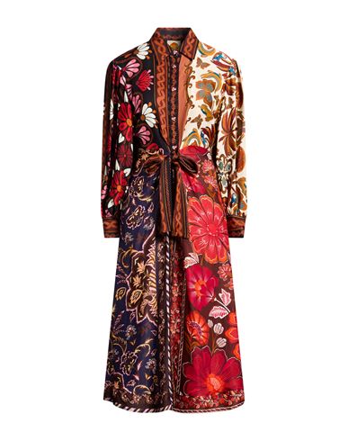 Woman Midi dress Brown Size XS Viscose