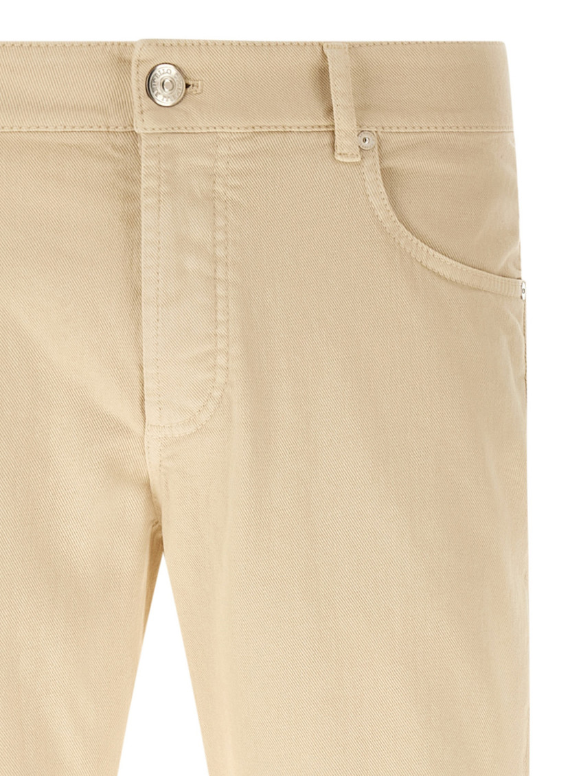 Logo-embroidered jeans - Neutrals