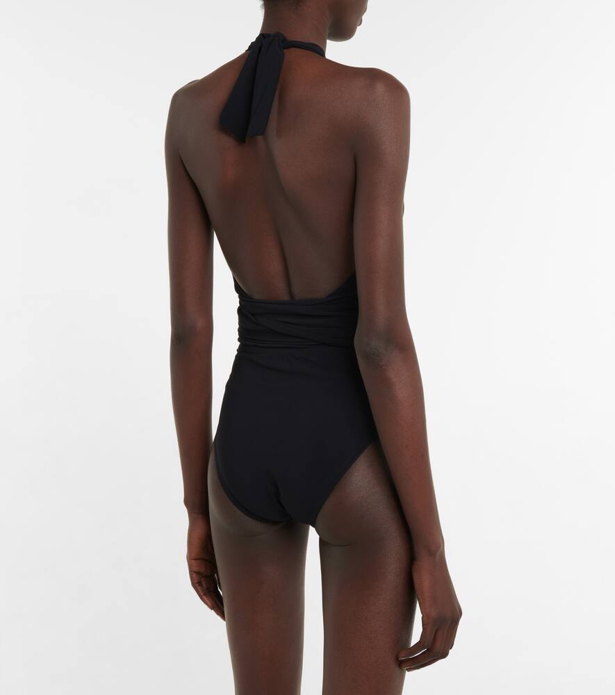 Cutout halterneck swimsuit