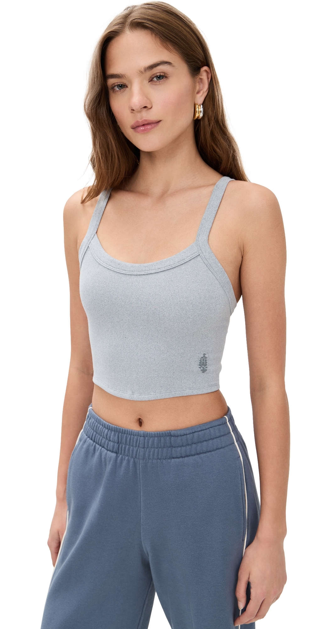 All Clear Solid Cami Heather Grey S