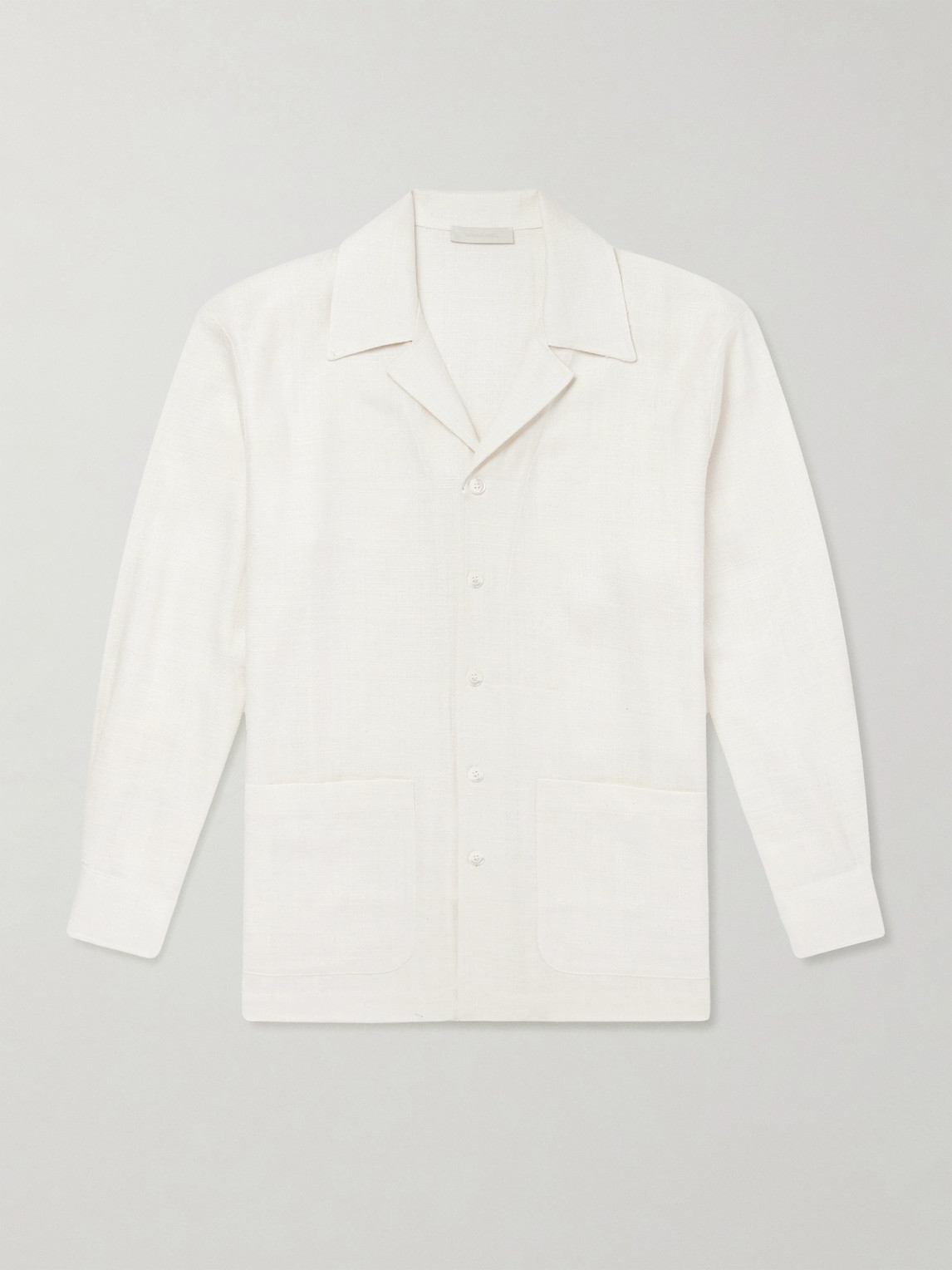 Camp-Collar Silk-Gauze Shirt