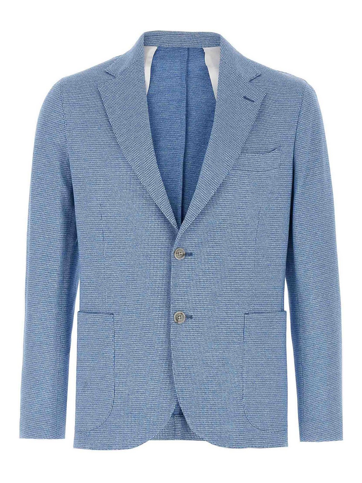 Light Blue Single-breasted Blazer