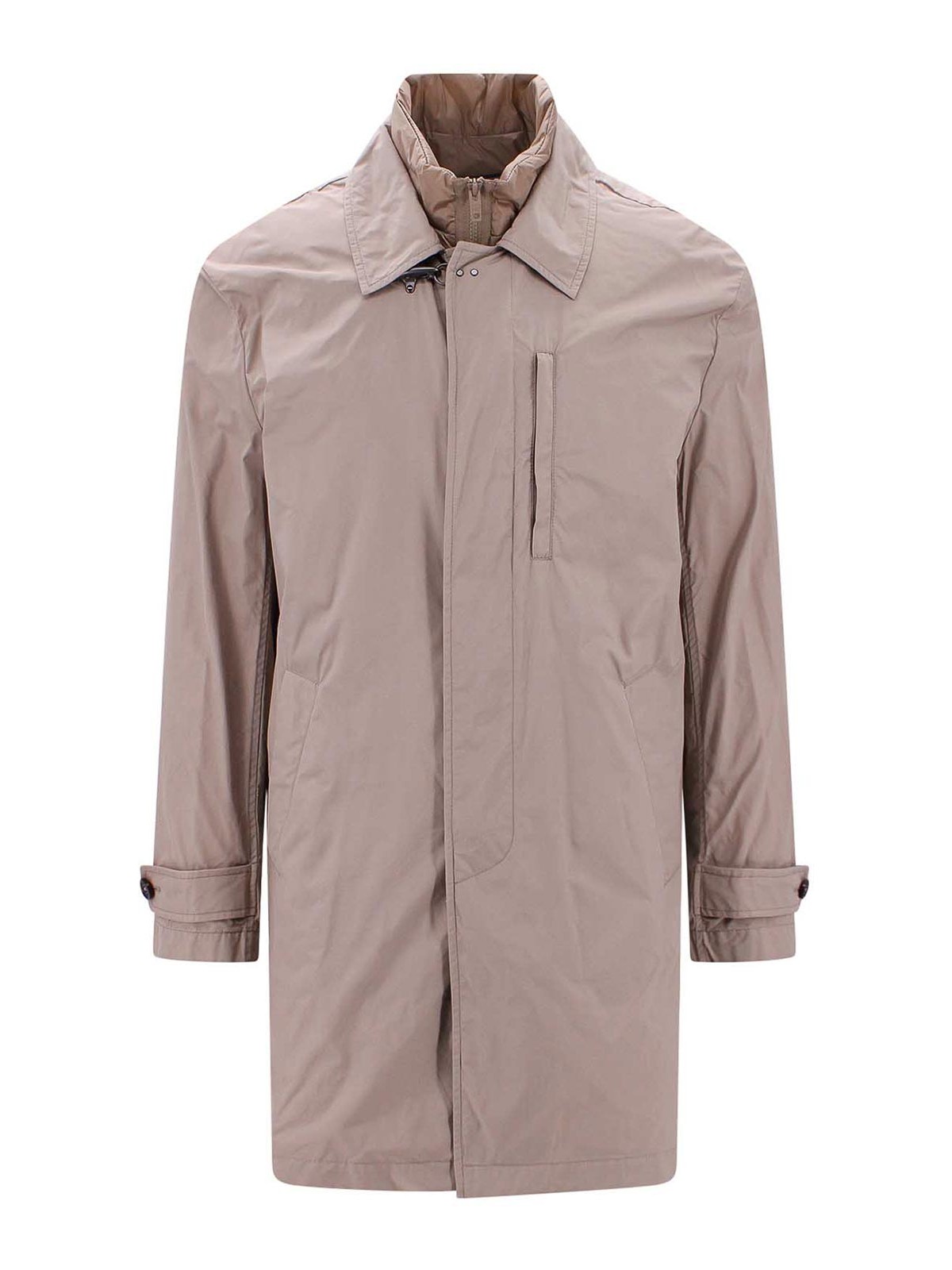Nylon jacket with internal padded vest