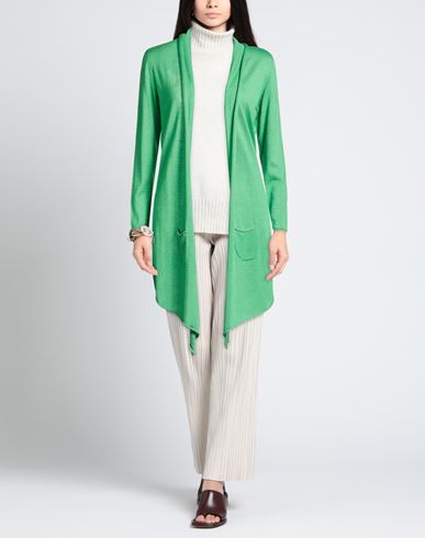 Woman Cardigan Sage green Size 10 Recycled cashmere, Silk