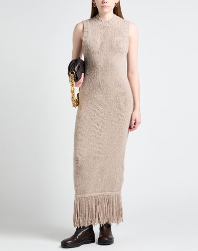 Eleventy Woman Midi dress Sand Size S Wool, Cashmere, Polyamide