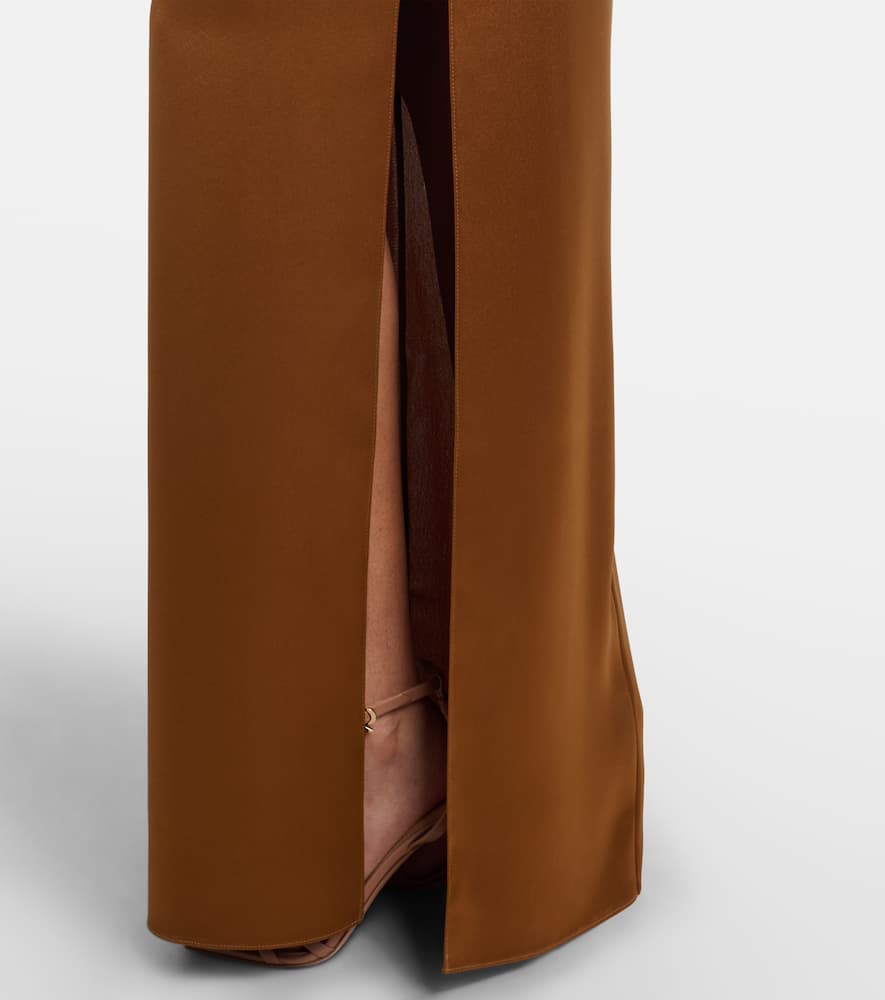 Satin bustier gown