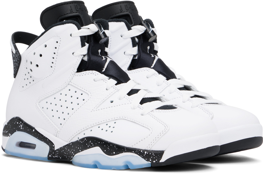 Nike Jordan White & Black Air Jordan 6 Retro Sneakers