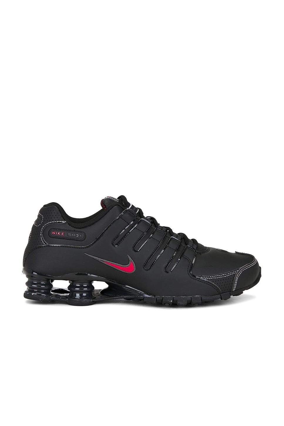 Nike Shox NZ Leather Synthetic Men's Low Top Trainers - Black Varsity Red White - Size:UK 6