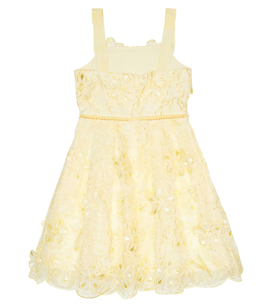 Self-Portrait Kids Floral guipure lace dress