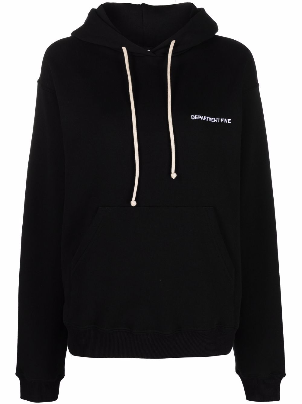 Logo-print cotton hoodie - Black