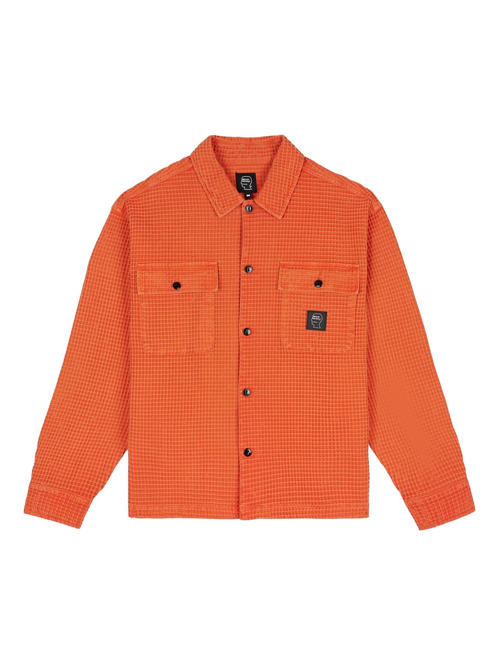 Brain Dead waffle-knit shirt jacket - Orange