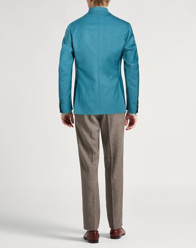 Man Blazer Deep teal Size 38 Wool, Silk
