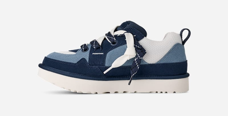 ® Men's Lo Lowmel Suede/Recycled Materials/Textile Sneakers in Deep Ocean/Whale