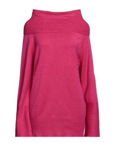 Woman Turtleneck Magenta Size 1 Viscose, Polyester, Polyamide
