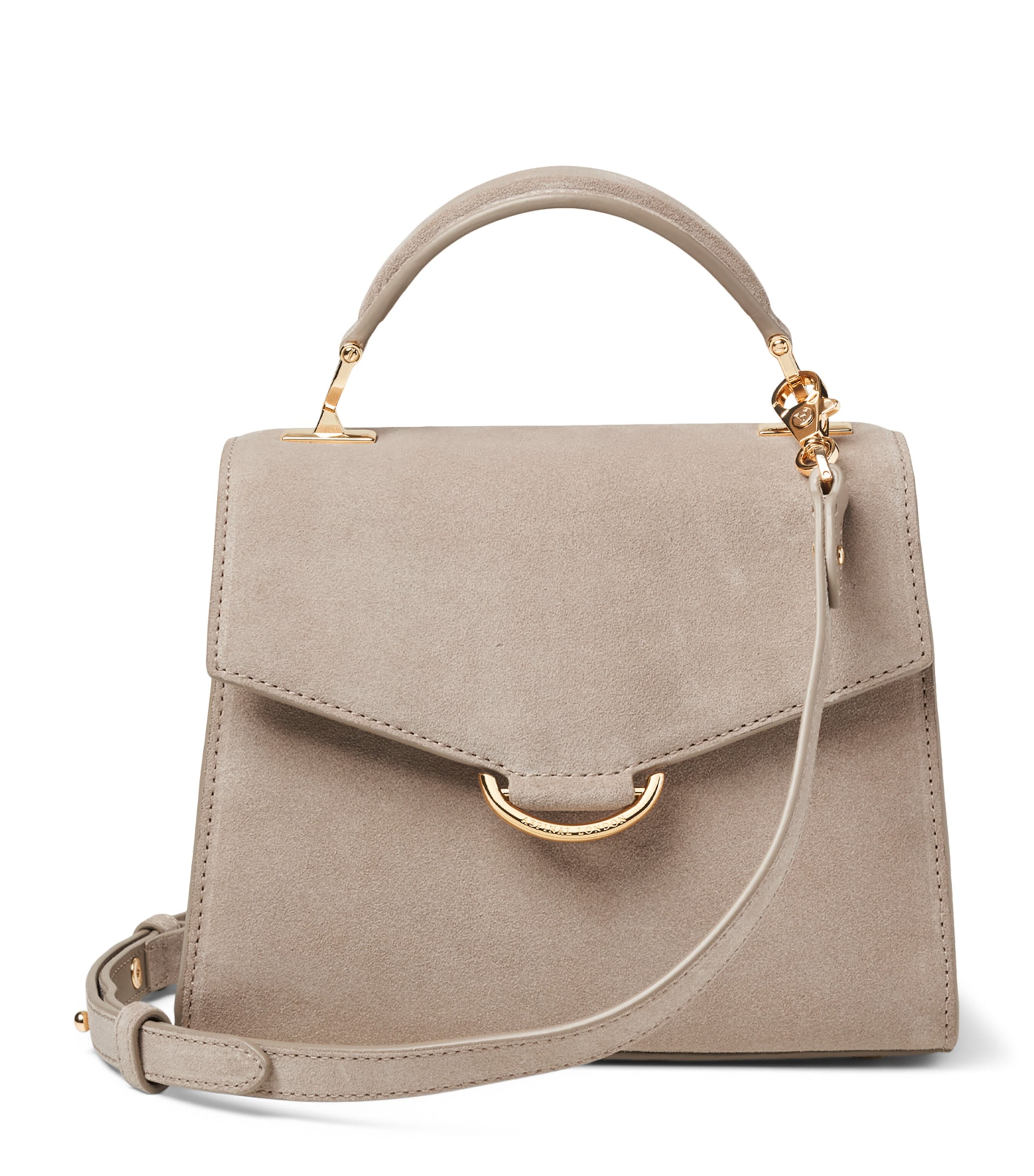 Midi Suede Mayfair 3 Top-Handle Bag