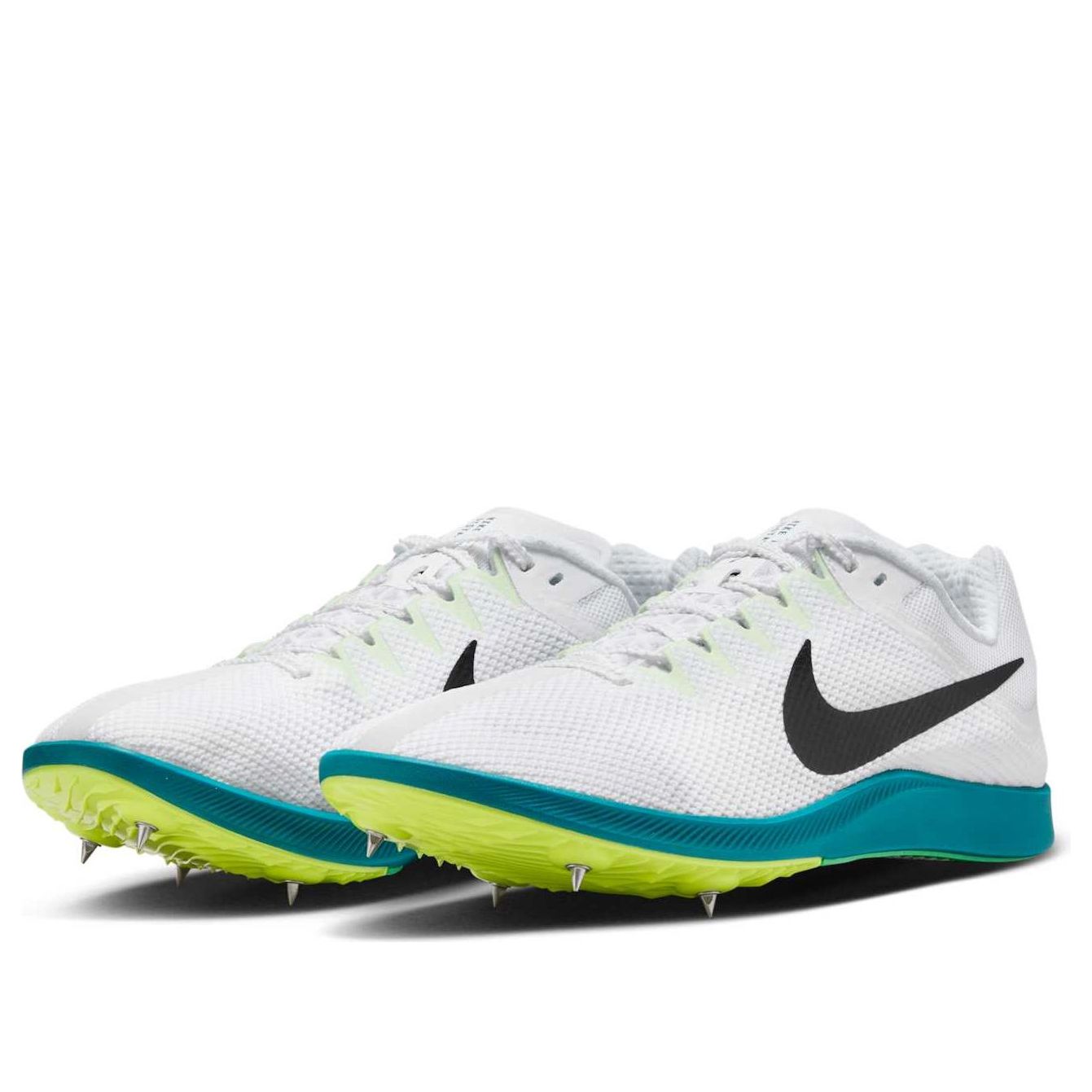 Air Zoom Rival Distance Spikes 'White Bright Spruce Vapor Green Black'