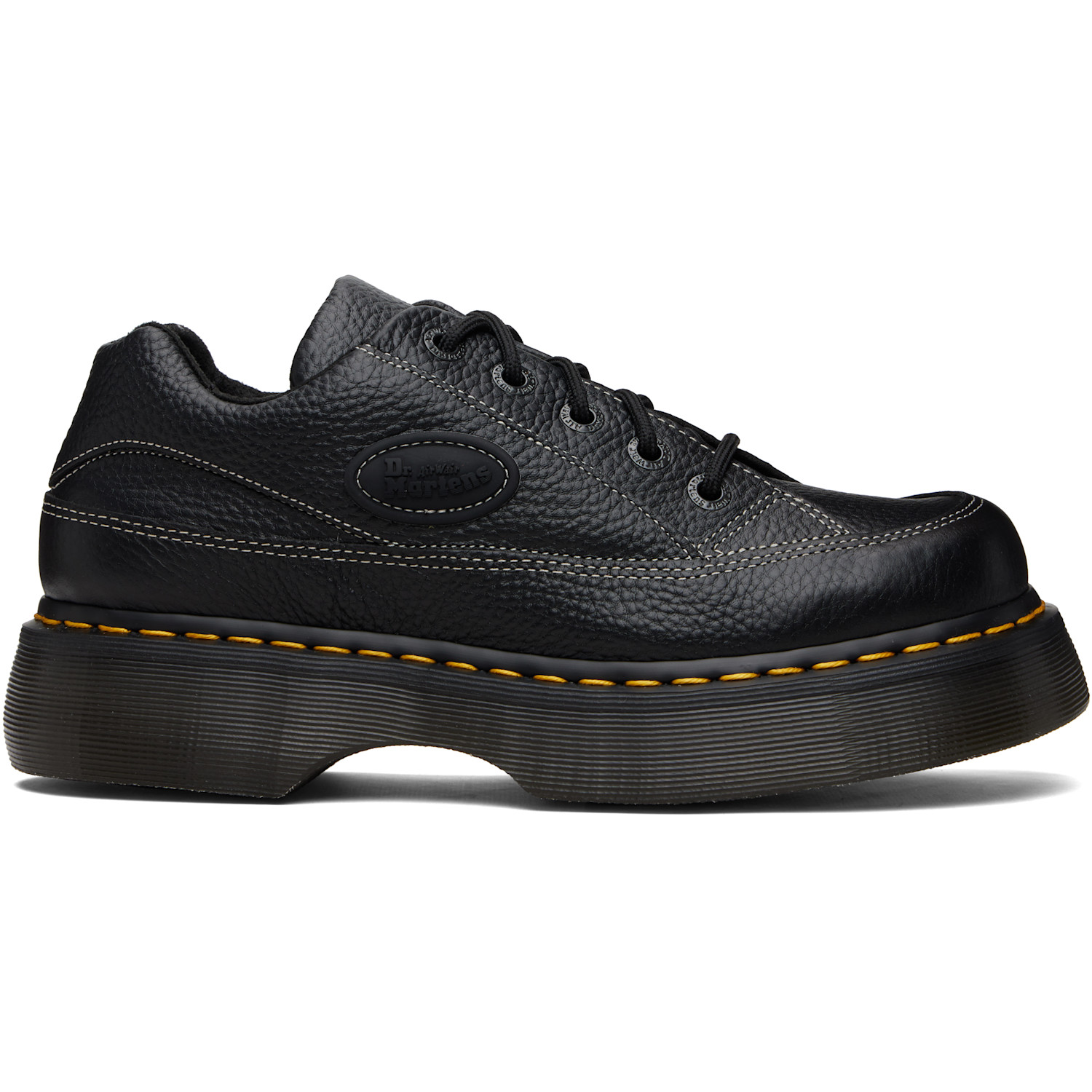 Black Buzz 5-Eye Milled Nappa Leather Derbys