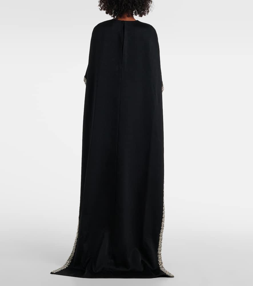 Roland Mouret Embellished satin crêpe gown