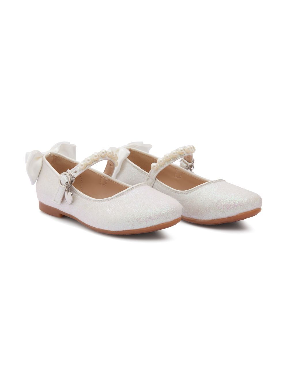 Bow-detail ballerina shoes - White