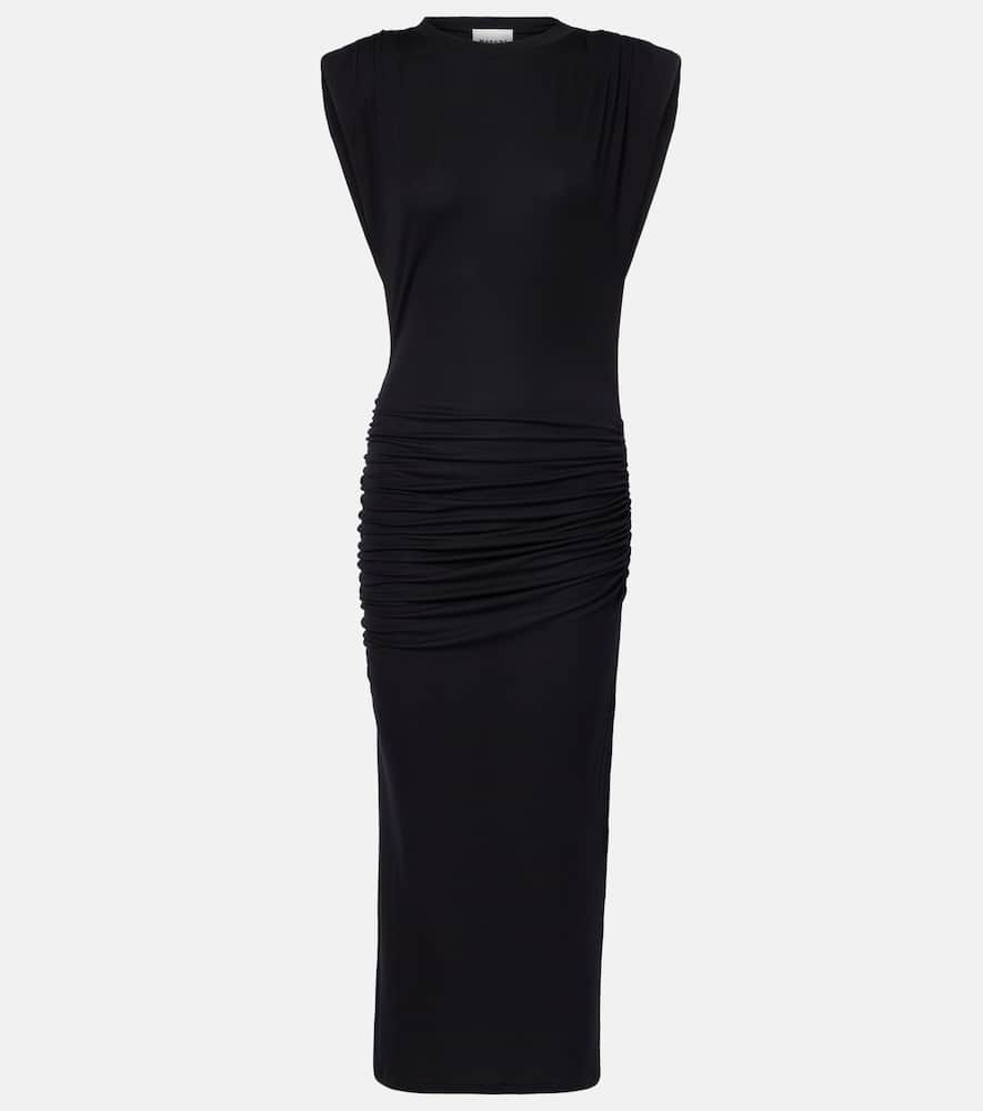 Donna draped jersey midi dress