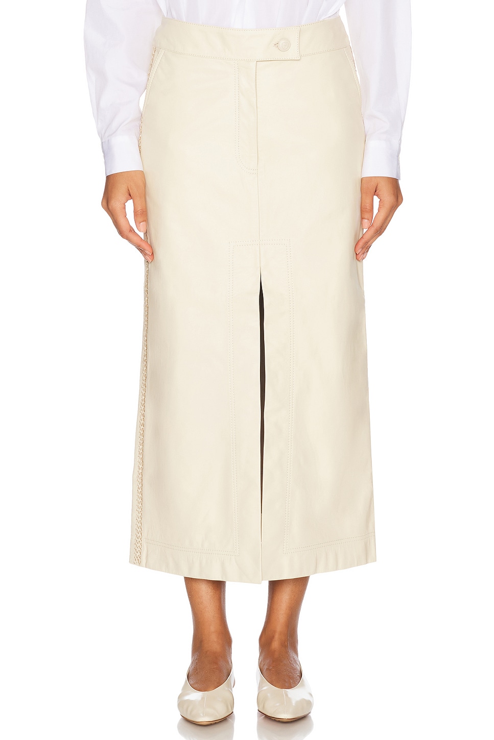 Johanna Ortiz La Quilla Ankle Skirt in Ecru - Cream.  8 also in