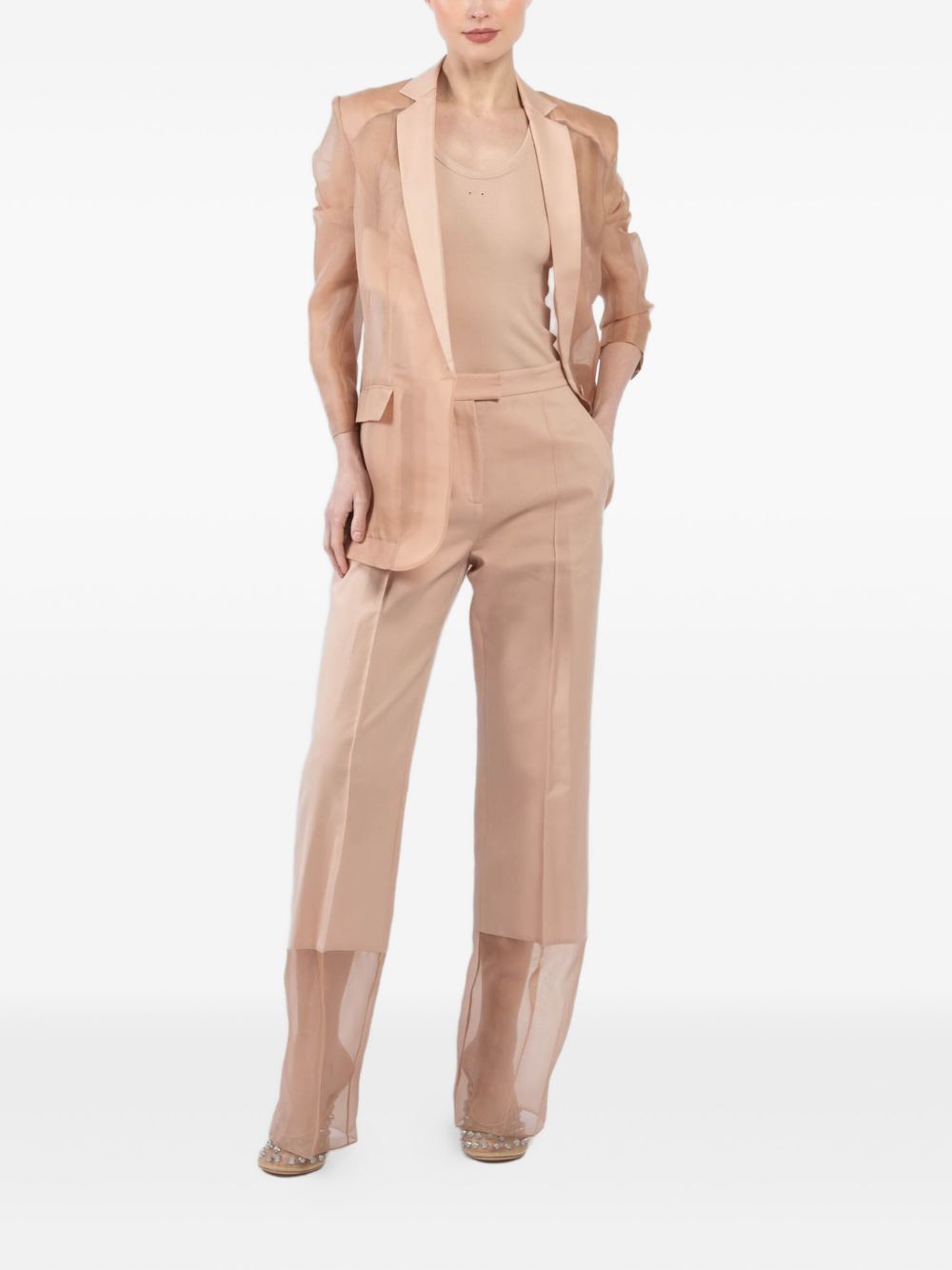 Silk blazer - Neutrals