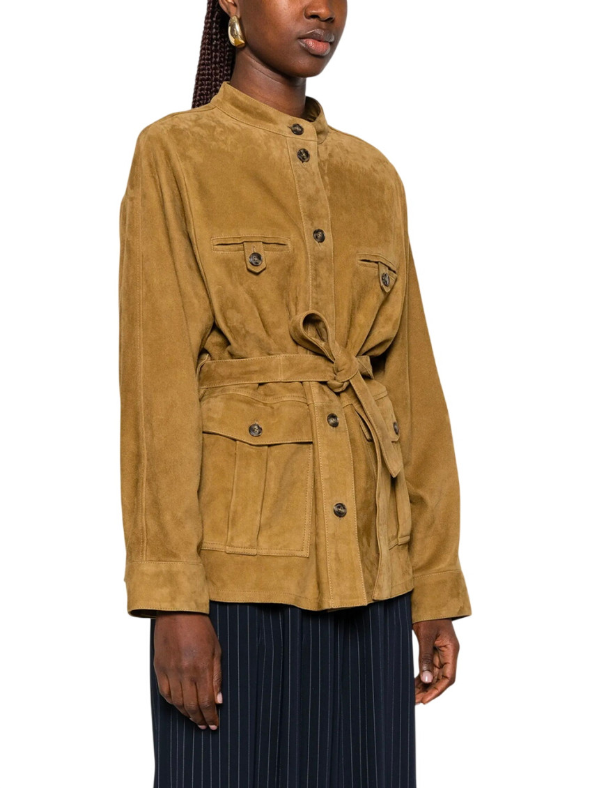 Mustard Mandarin Collar Jacket