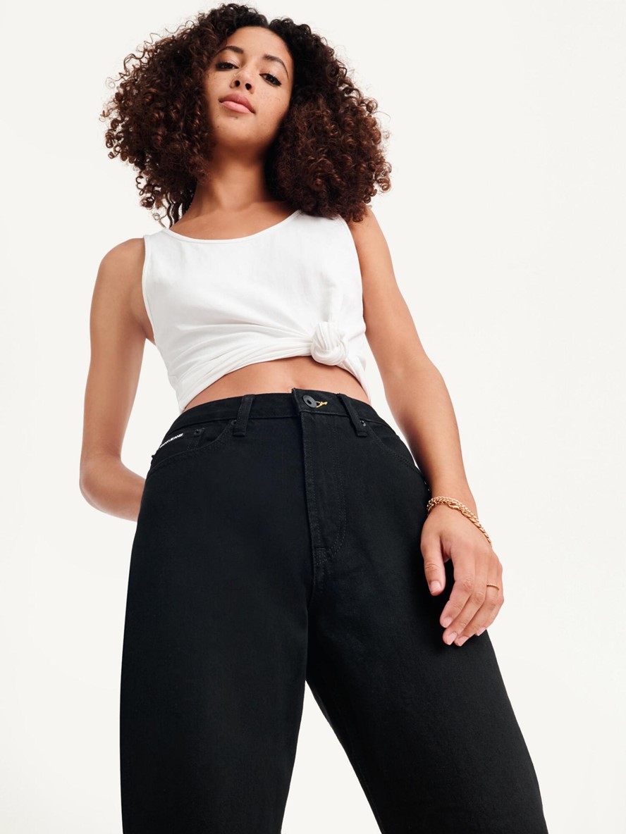Broome mid-rise straight-leg jeans - Black