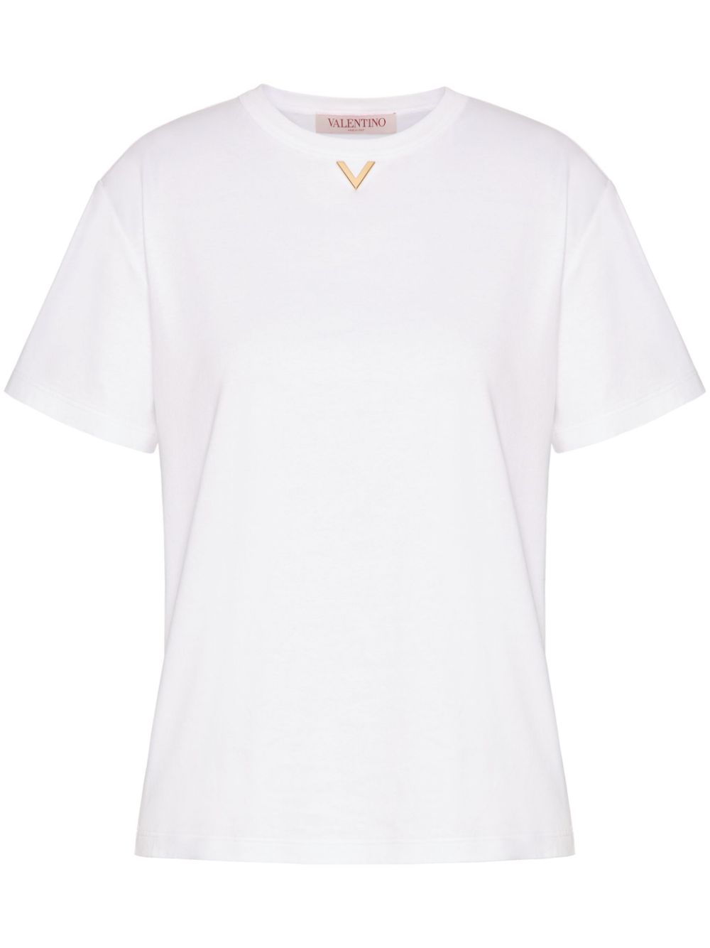 VGold cotton T-shirt - White