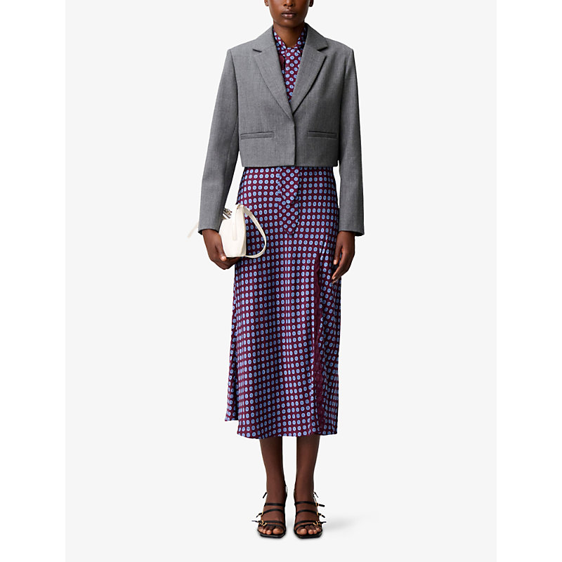 Womens Cropped Wool Jacket