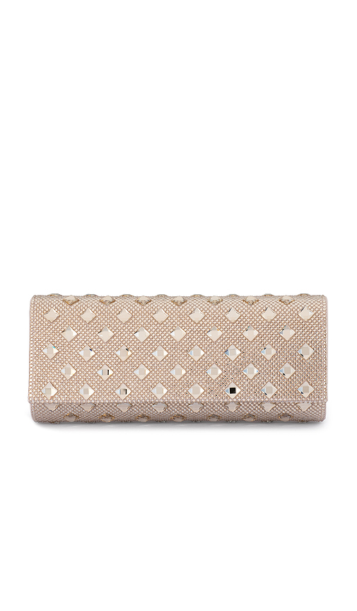 Olga berg Bridget Crystal Clutch in Metallic Neutra