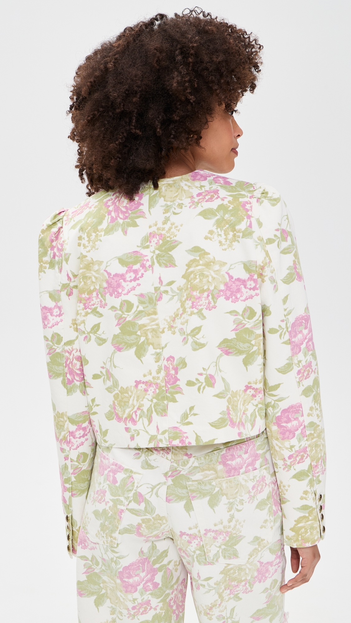 Anita Puff Sleeve Jacket English Rose