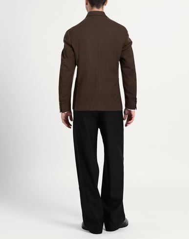 Man Blazer Dark brown Size 36 Polyester, Viscose, Elastane