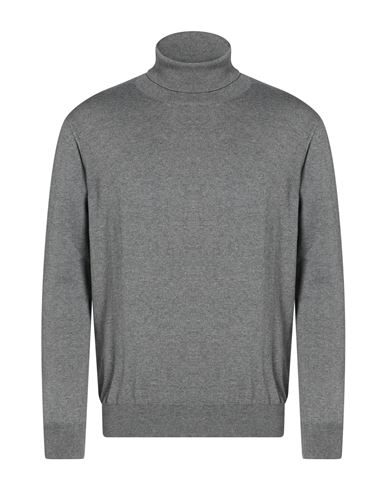 Man Turtleneck Grey Size XXXL Cotton, Merino Wool