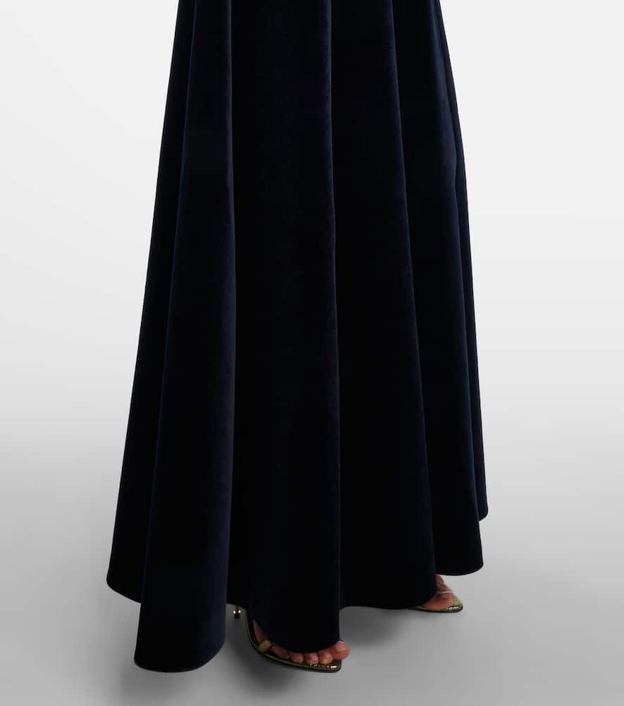 Malinda cotton velvet gown