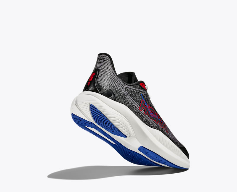 HOKA Mach 6 Shoes in Black/Vermillion