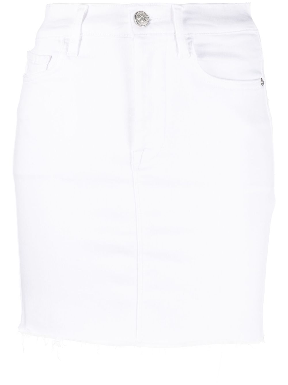 Denim miniskirt - White